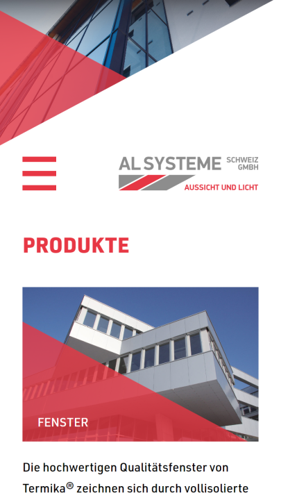 Screenshot AL Systeme SCHWEIZ GmbH Mobile Produkte