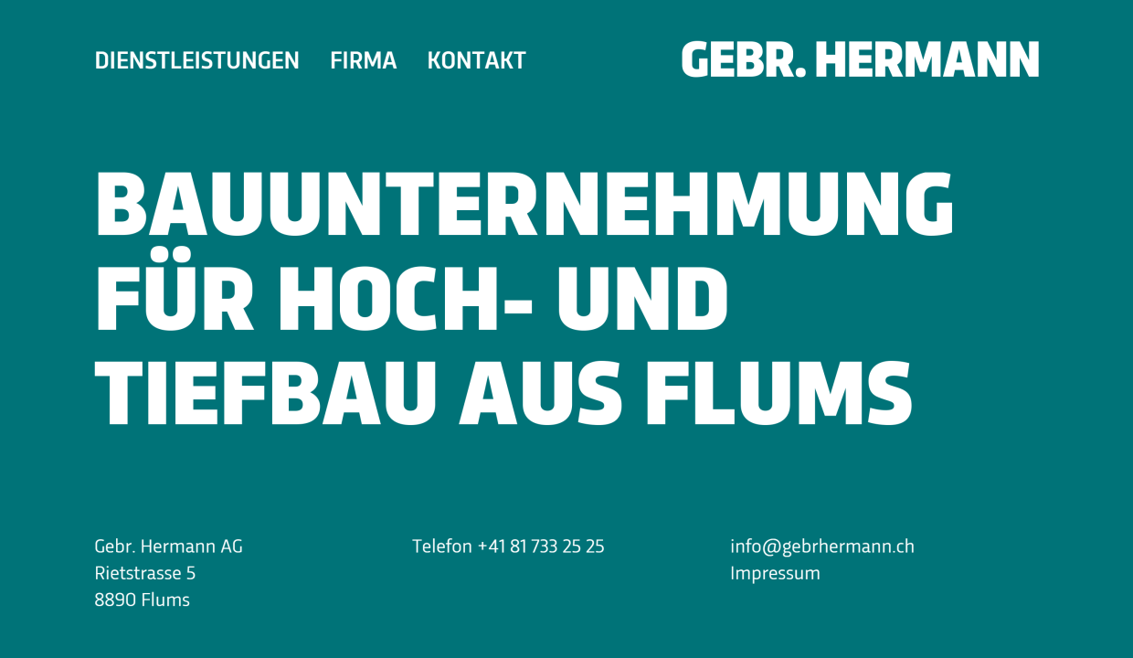 Screenshot Gebr. Hermann AG Desktop Home