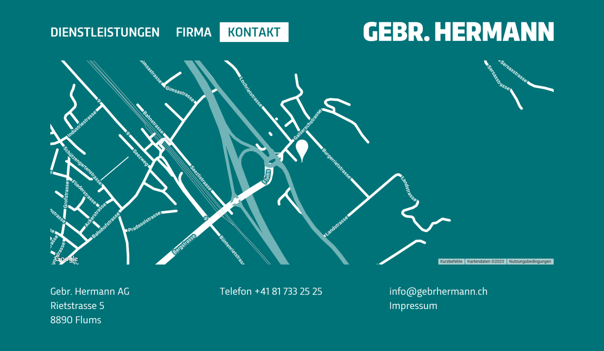 Screenshot Gebr. Hermann AG Desktop Kontakt