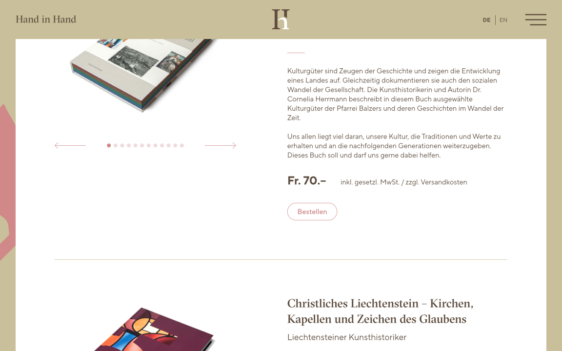 Screenshot der Bücher-Bestellung.