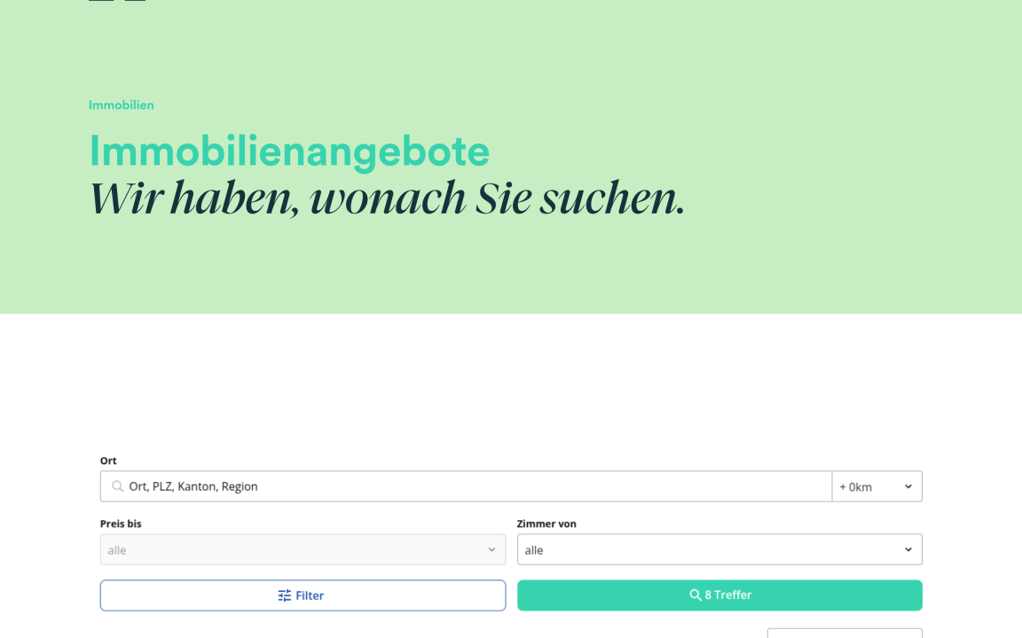 Screenshot der Suchmaske.