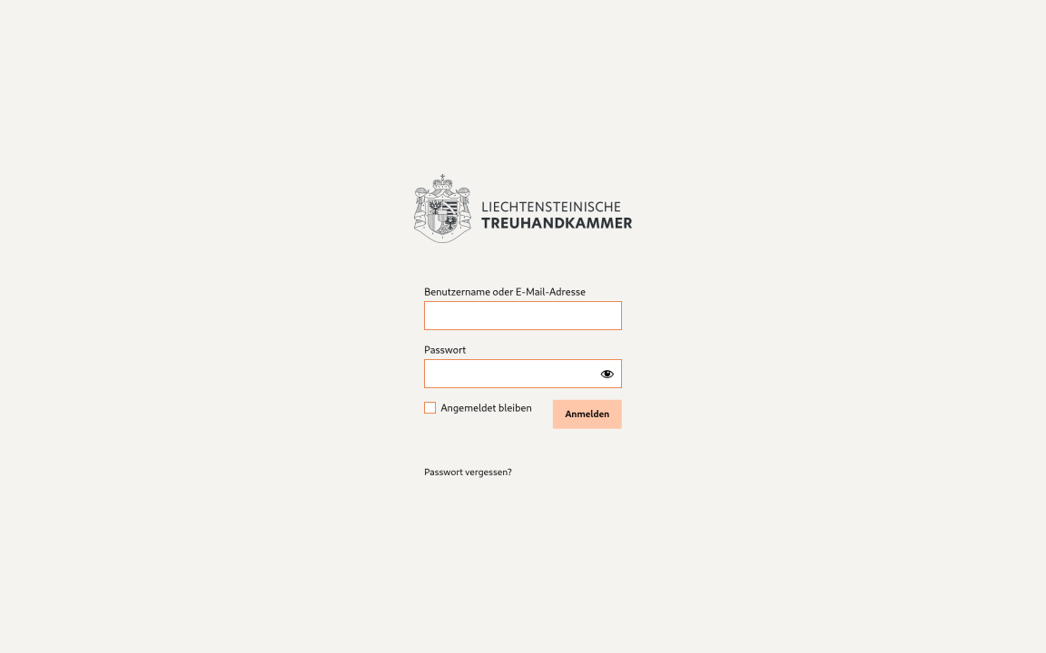 Screenshot des Mitgliederbereichs