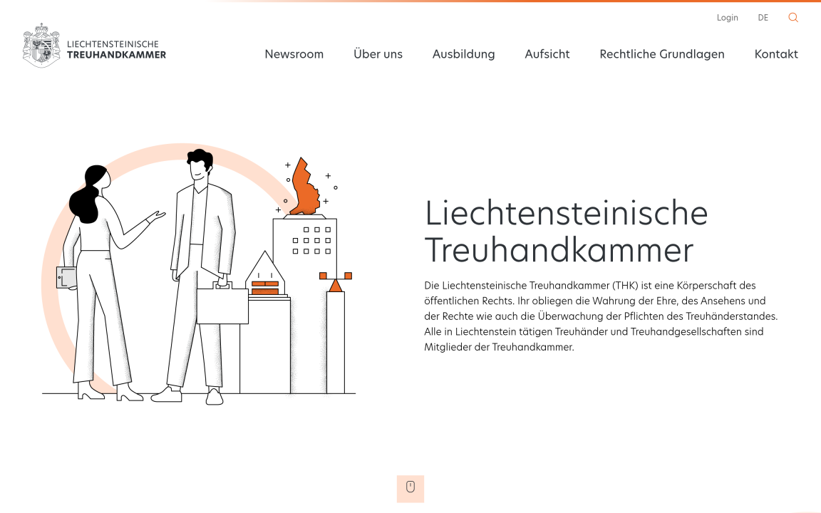 Screenshot der Startseite.