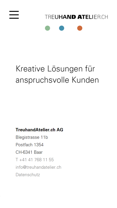Screenshot Treuhandatelier.ch AG Mobile Home